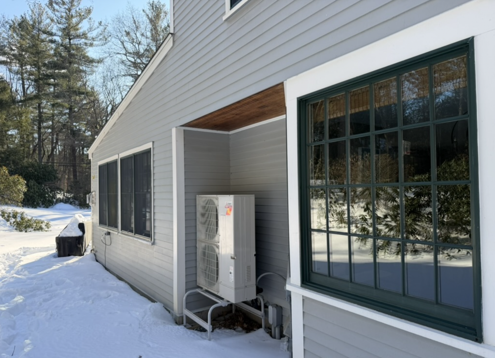 Heat Pumps out of the snow, residential HVAC project